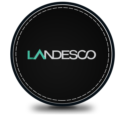 Landesco-Logo-stitch-linen-round